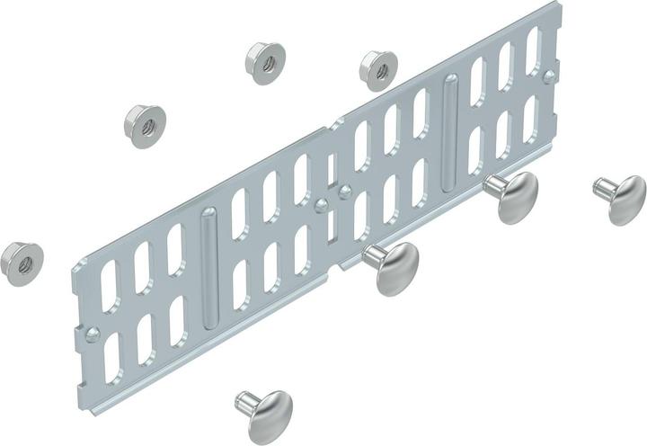 Actual product image OBO Bettermann RWVL 60 FS Longitudinal and angle connector ** for horizontal cable tray 60x200 60671