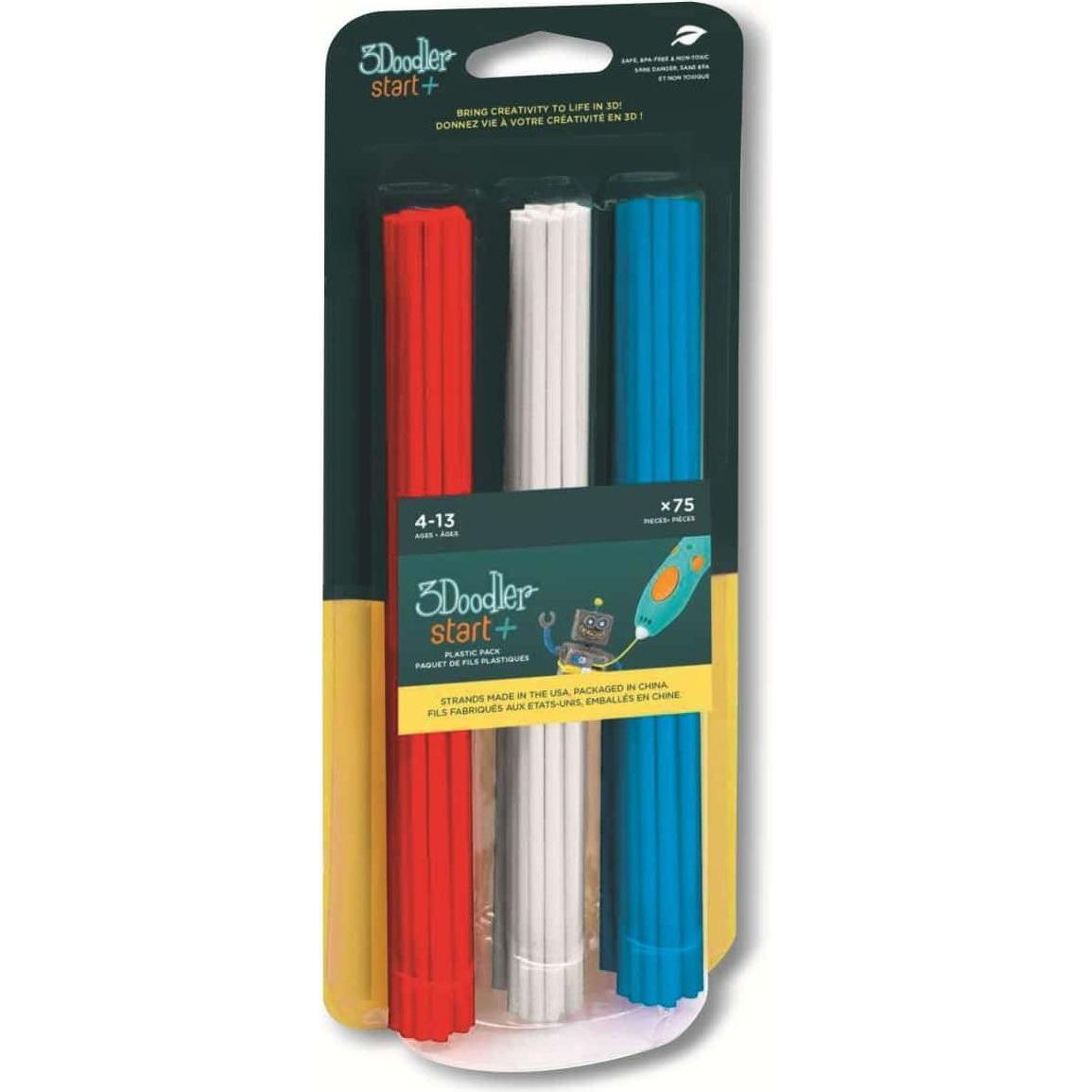 3Doodler Start 3DS-ECO-MIX1-75 (PLA, 2.50 mm, 90 g, Blau, Rot, Weiss), 3D Filament, Blau, Rot, Weiss