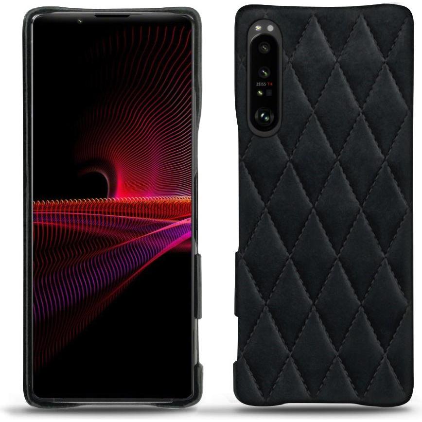 Noreve Lederschutzhülle (Sony Xperia 1 III), Smartphone Hülle, Schwarz