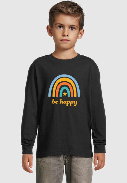 Produktbild Merchcode Kids Be Happy Rainbow - Longsleeve - 184765 (122, 128)