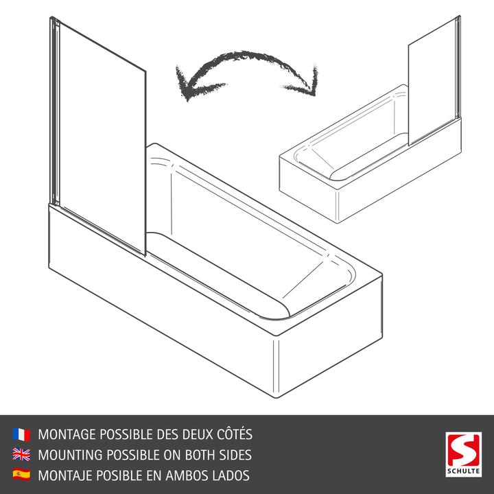 Image du produit Schulte Pare-baignoire, 1 volet pivotant