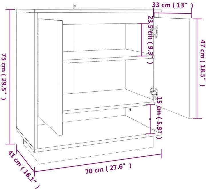 Image du produit vidaXL Sideboard (70 x 41 x 75 cm)