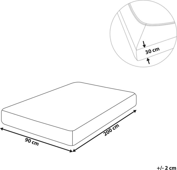 Produktbild Beliani Spannbettlaken Baumwolle olivgrün 90 x 200 cm JANBU (90 x 200 cm)
