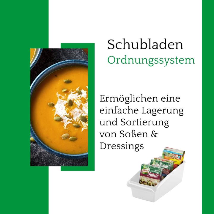 Produktbild Novaliv Suppentütenbox gross Schubladen Organizer Küche - 25 x 16 cm WEISS Gewürzaufbewahrung Box - (16 cm, 1x)