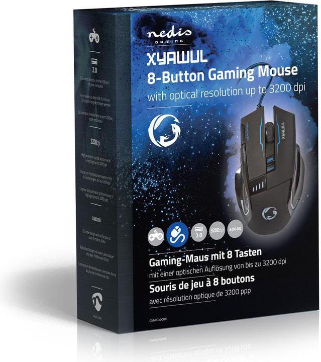 Actual product image Nedis Gaming Mouse GMWD300BK (Cable)