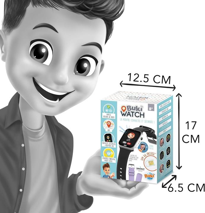 Actual product image Buki Kids Smartwatch with SIM Card Included - Calls, GPS, SOS, Video, Waterproof - Parental Control (30 mm, 4G)