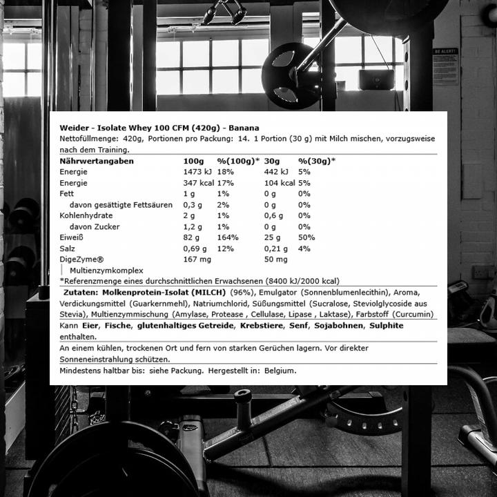 Produktbild Weider Isolate Whey 100 CFM (420 g, 1x)