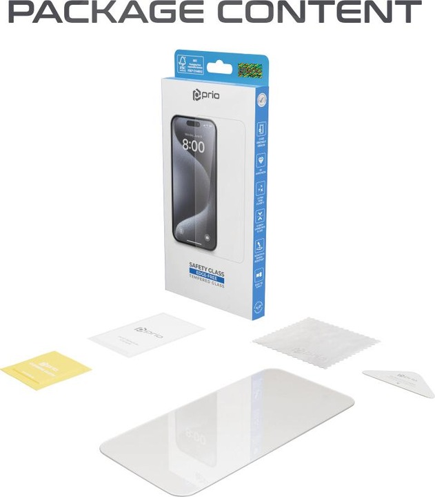 Actual product image prio Tempered Glass (1 Piece, Apple iPhone 16e)