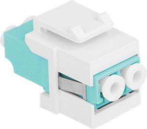 Actual product image Delock Keystone module LC duplex female to LC duplex female aqua / white (Keystone module)