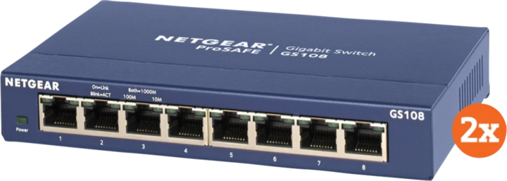 Immagine prodotto Netgear GS108 Duo Pack (8 Porti)