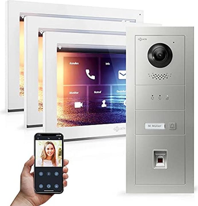 Actual product image Goliath Toys Hybrid Full-HD Video Intercom with App, Touchscreen, Fingerprint, and 180° Ultra-Wide Angle