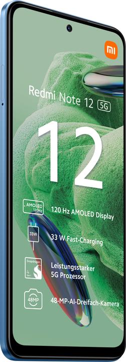 Immagine prodotto Xiaomi Redmi Note 12 5G (128 GB, Blu ghiaccio, 6.67", Doppia SIM Ibrida, 48 Mpx, 5G)