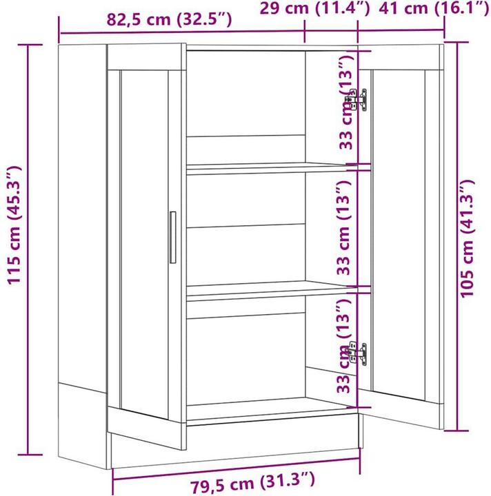 Actual product image VidaXL Gizela (82.5 x 30.5 x 115 cm)