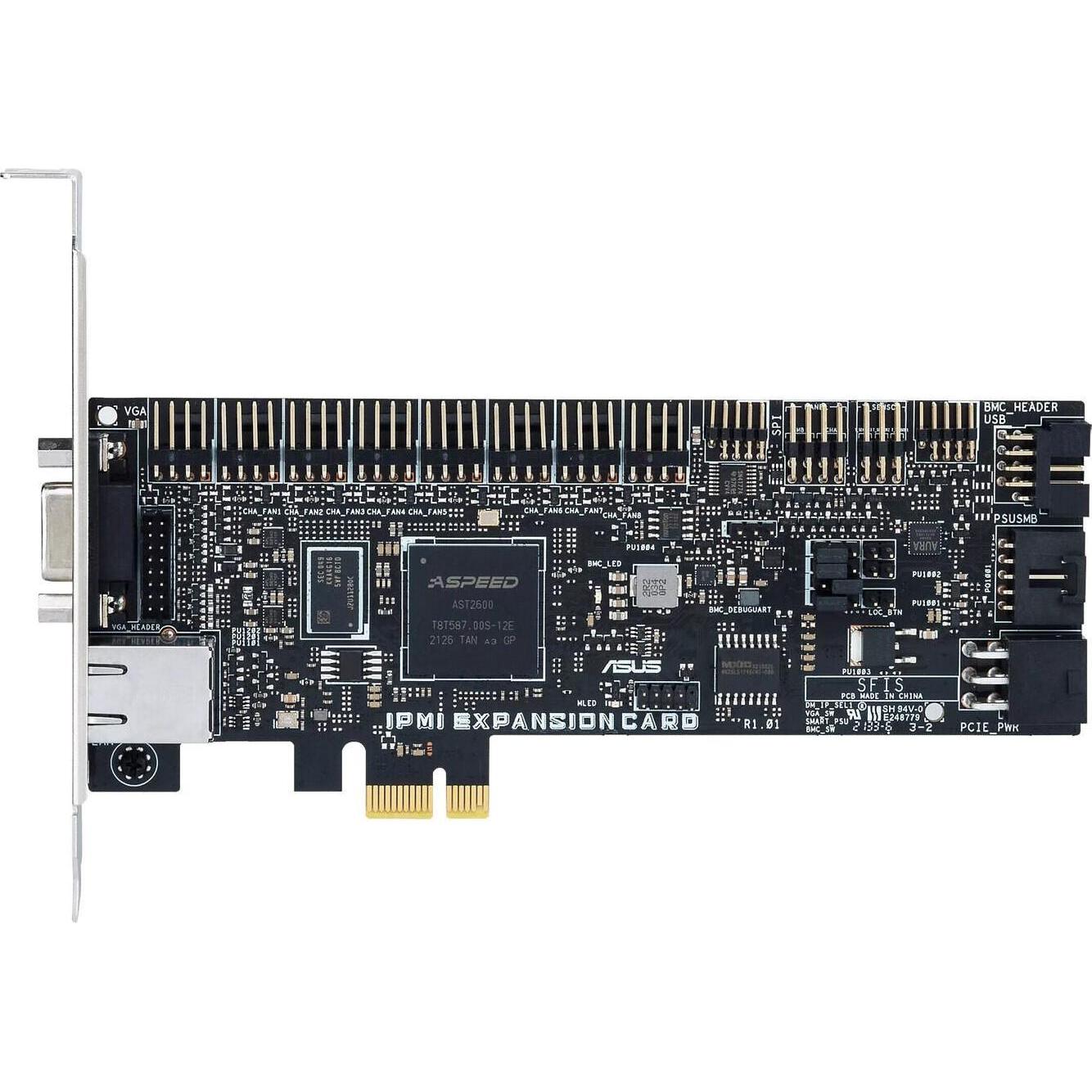 ASUS IPMI Expansion Card SI (PCI Express 3.0), Netzwerkkarte, Schwarz