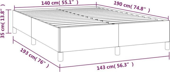 Image du produit vidaXL Bettgestell (140 x 190 cm)