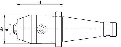 Actual product image Fortis Short drill chuck DIN2080 R/L 1.5-16 SK40