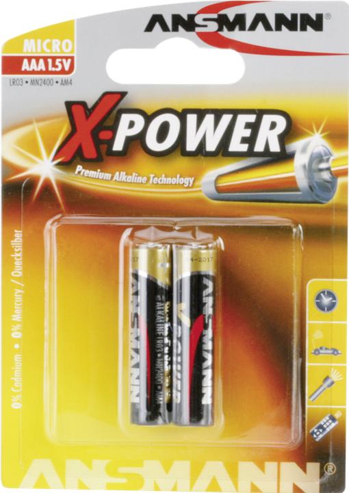 Actual product image Ansmann 1x2 Alkaline Micro AAA LR 03 X-Power (2 pcs., AAA)
