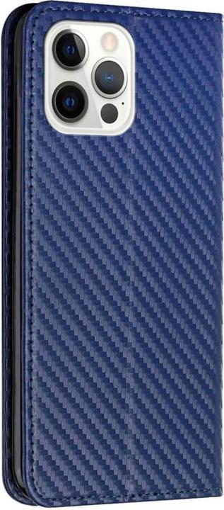 Image du produit Cover-Discount iPhone 15 Pro - Étui flip look carbone bleu (Apple iPhone 15 Pro)