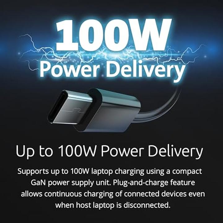 Actual product image Kensington SD4842P USB-C® 10Gbps Triple Video Driverless dokovací stanice (USB-C, 6 ports)