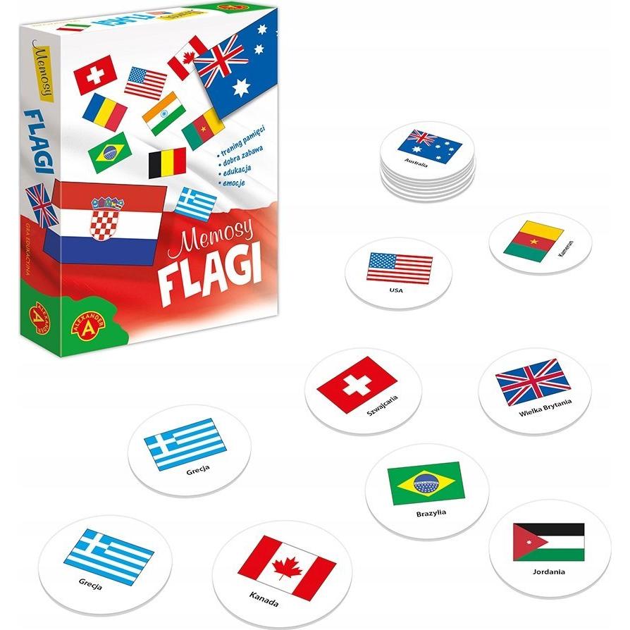 Alexander Multicolore Memosy Flagi Alex (Polacco, 2 - 4 Giocatori)