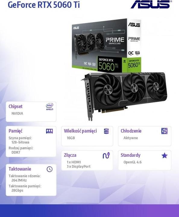 Produktbild ASUS Prime GeForce RTX 5060 Ti OC (16 GB)