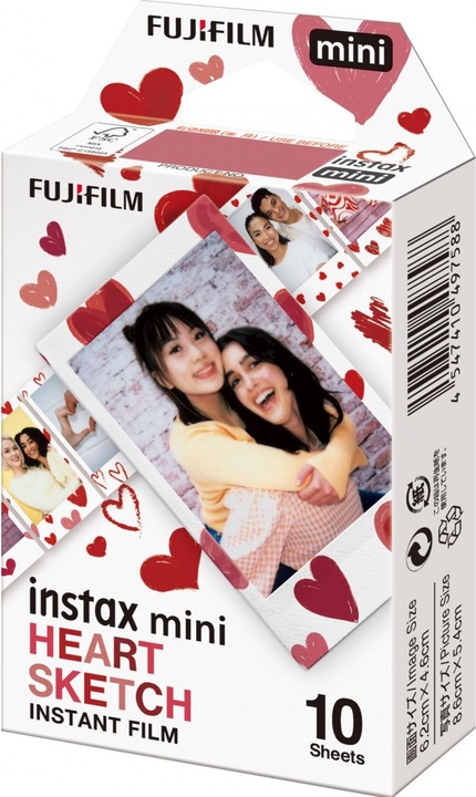 Actual product image Fujifilm Instax Mini Heart Sketch (Instax Mini 90, Instax Mini 11, Instax Mini Evo, Instax mini 12)