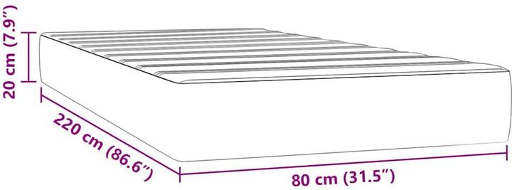 Produktbild vidaXL Taschenfederkern-Matratze (Federkern, 80 x 220 cm)