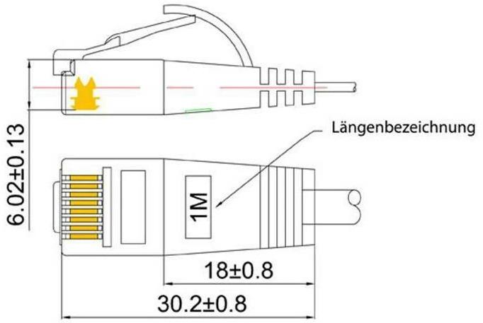 Produktbild Lightwin Netzwerkkabel (U/UTP, CAT6, 0.50 m)
