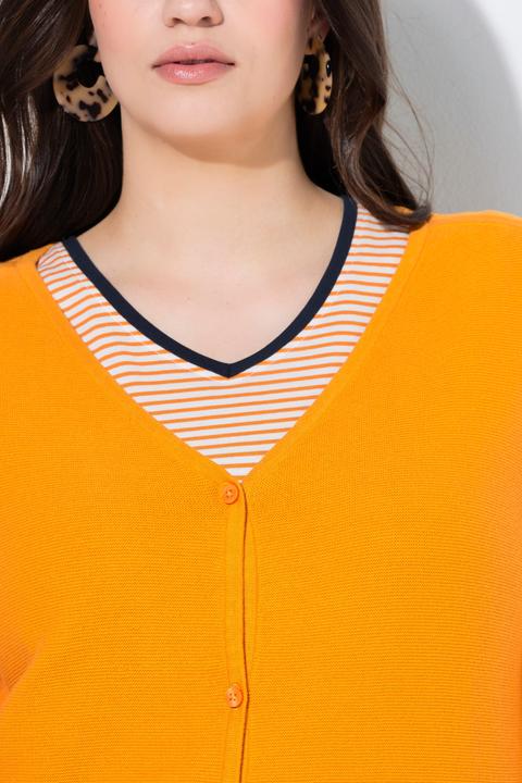 Produktbild Ulla Popken Strickjacke, V-Ausschnitt, 3/4-Arm (60)