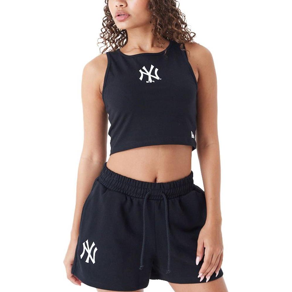Thumbnail - New Era, Damen, Shirt, Ladies Crop Tank Top New York Yankees schwarz - S, Schwarz, (S)