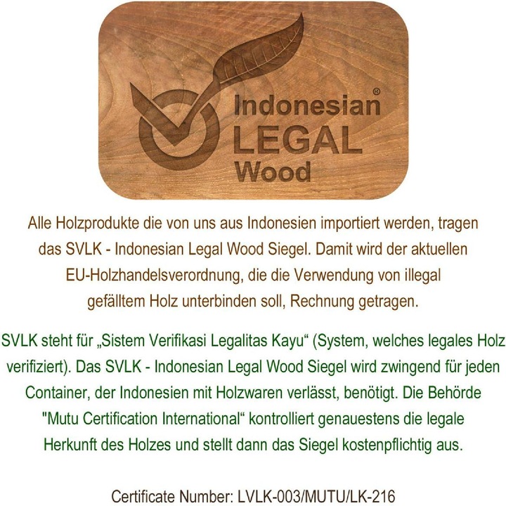 Actual product image VCM Gartenstuhl mit Armlehne Stuhl Teak Holz klappbar massiv behandelt