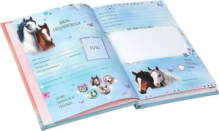 Image du produit Goldbuch Freundebuch A5 88 S.illu. Luna (14.8 x 21 cm, À rayures, Couverture rigide)