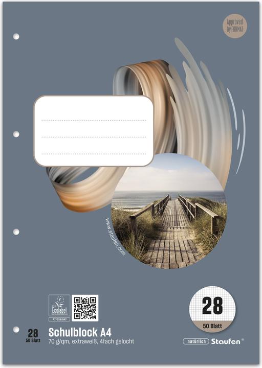 Actual product image Ursus School block (A4, Checked, Soft cover)