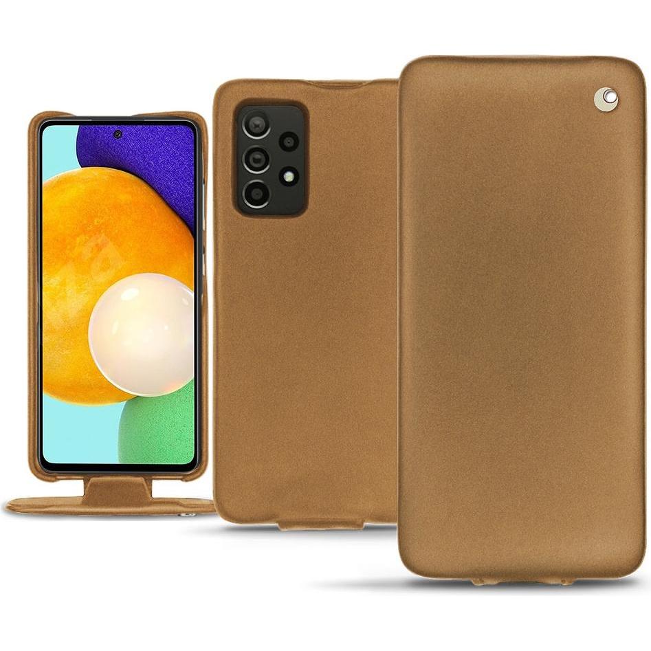 Noreve Lederschutzhülle vertikal (Samsung Galaxy A52), Smartphone Hülle, Beige