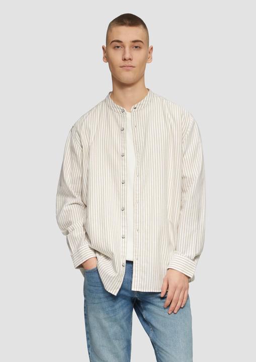 Actual product image S.Oliver Hemd Regular Fit: Stehkragenhemd aus gestreiftem Oxford (XXL)