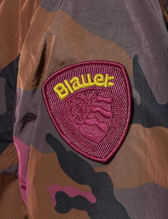 Actual product image Blauer Nylon Camouflage Print Bomber Jacket (L)