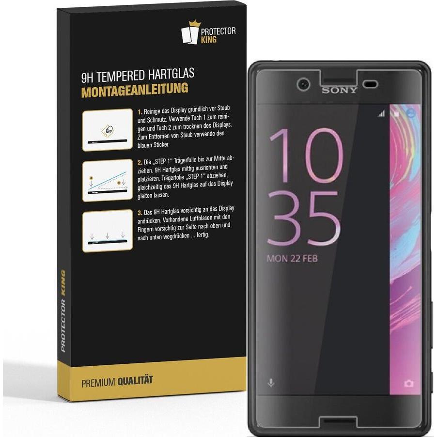 Thumbnail - Protectorking 2x echtes Tempered 9H Panzerhartglas 3D KLAR (2 Stück, Sony Xperia X), Smartphone Schutzfolie, Transparent