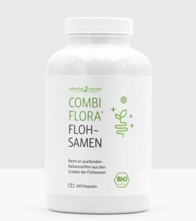Produktbild Effective Nature Combi Flora Bio Flohsamenschalen Kapseln (240 Stück, Kapseln, 160 g)