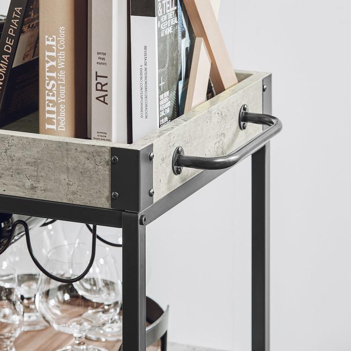 Image du produit SoBuy Chariot de service avec plateau amovible