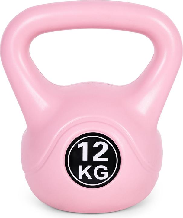 Modernhome Kettlebell 12 kg für Übungen, Hantel, Gewichtsball, Fitnessgewicht, pink
