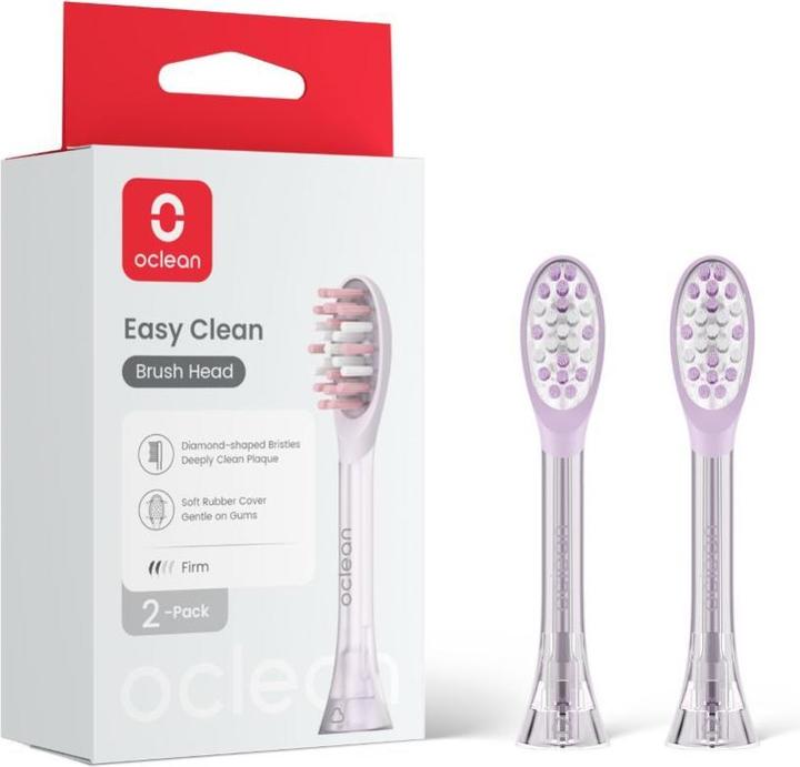 Clean oclean Ersatz-Zahnbürste C04000419 Brush Head Easy 2er-Pack lila (2x)