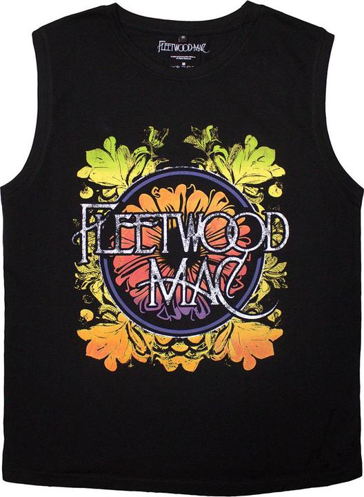 Actual product image Fleetwood Mac Unisex Adult Circle Floral Logo Tank Top (XXL)