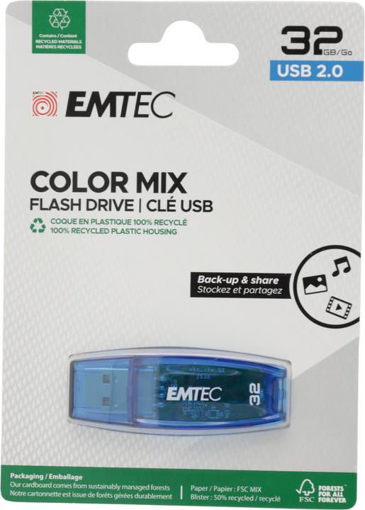 Produktbild Emtec C410 Color Mix (32 GB, USB-A)