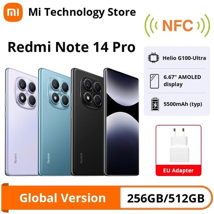 Produktbild Xiaomi Redmi Note 14 Pro (256 GB, Noir, 6.67", 4G)