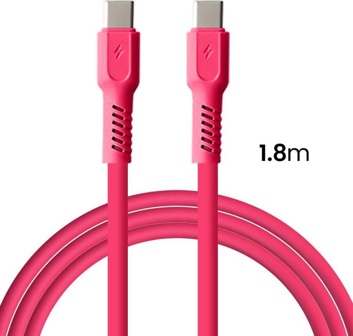 Produktbild Forever COLORUM Kabel USB-C - USB-C 1,8m 3A CK60-CC-02 xMagenta (1.80 m, USB 3.2 Gen 1, 60 W)