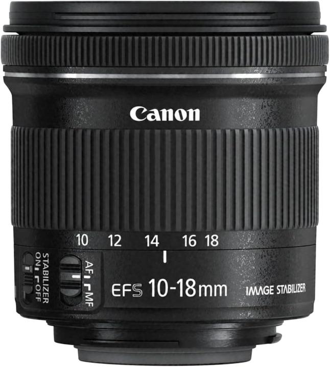 Produktbild Canon EF-S 10-18mm F4.5-5.6 IS STM Ultraweitwinkel Objektiv (67mm Filtergewinde) schwarz (Canon EF-S)