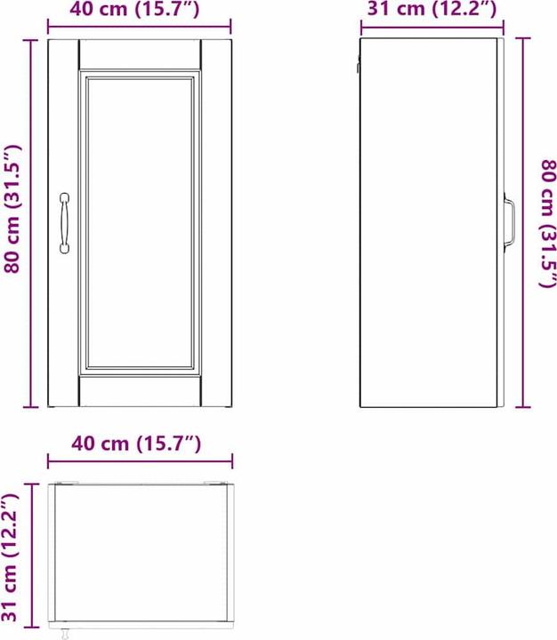 Produktbild vidaXL Küchenschrank (31 x 31 x 80 cm)