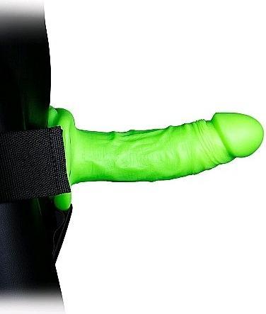 Actual product image Ouch! Realistic 7" Strap-on Harness - Glow in the Dark