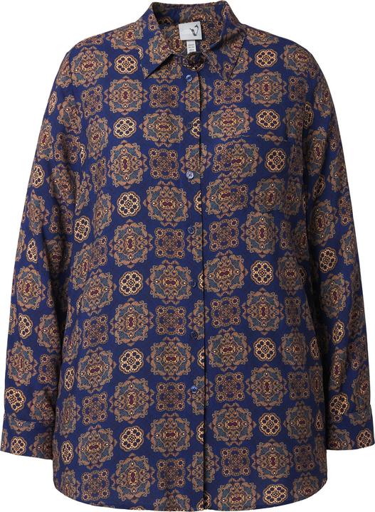 Produktbild Ulla Popken Hemdbluse, Ornamente, Hemdkragen, Langarm (50, 52)