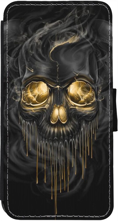 Produktbild PhoneLook Hülle Wallet schwarz Skull 02 (Apple iPhone 12 Pro Max)